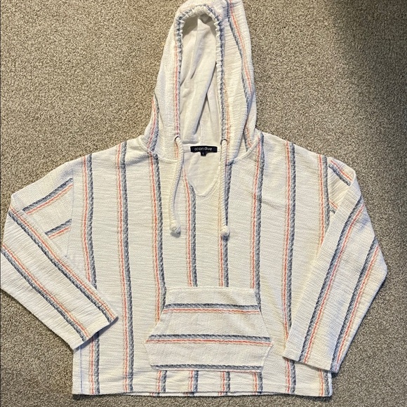 Ocean Drive Multicolor Striped Hoodie Sweater - Picture 1 of 3